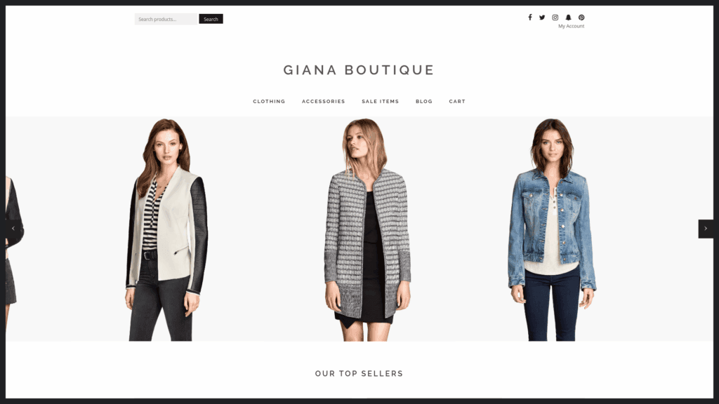 Example of WooCommerce services for an online retail store