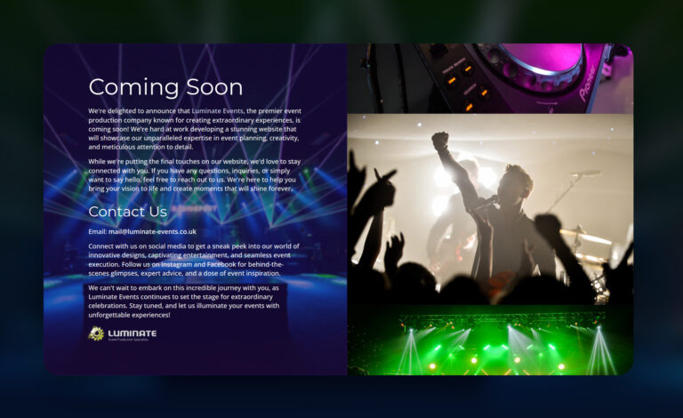 Coming Soon Page